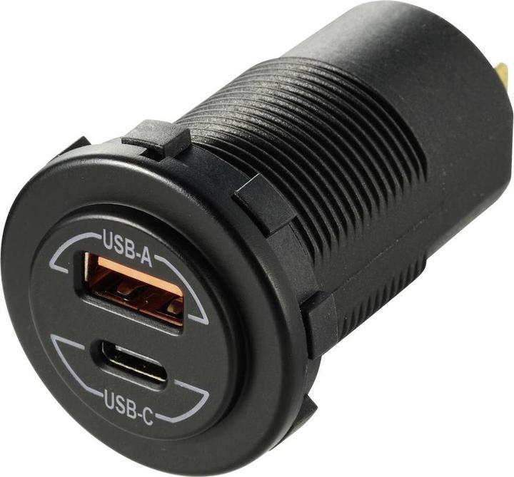 Produktbild Voltcraft Power-Delivery USB-Einbausteckdose Kfz 60W