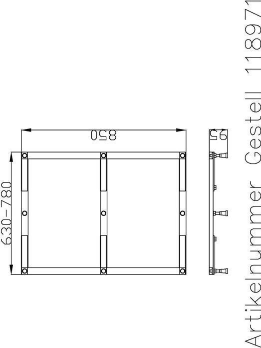 Image du produit Hoesch Châssis Muna pour DuWa. 1500/1600/1700/1800/1900x900mm