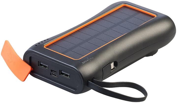 Image du produit Revolt Banque d'énergie dynamo à manivelle avec panneau solaire (10000 mAh, 5 W)