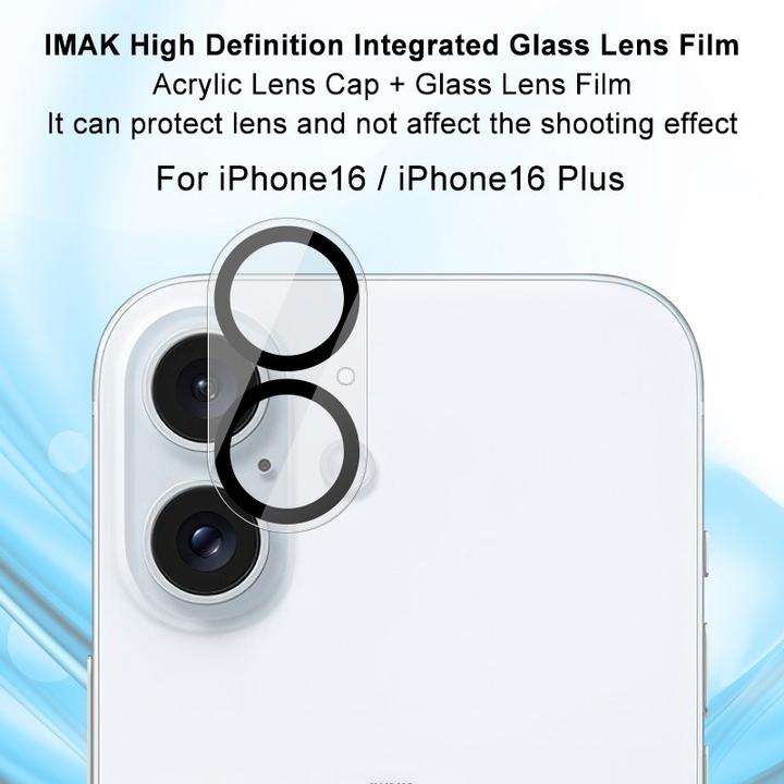 Productafbeelding Imak iPhone 16 / 16 Plus - gepantserde glazen camera (1 Stuk, Apple iPhone 16 Plus)