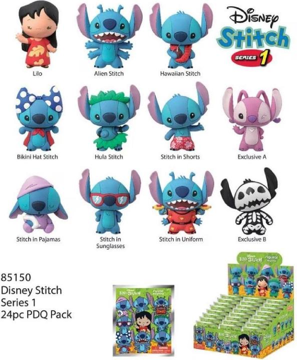 Produktbild Monogram DISNEY - Stitch Series 1 - 3D Foam Bag Clip (Display 24 Pcs)