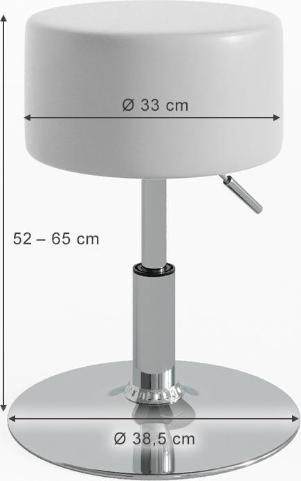 Produktbild Vicco Hocker Design, Weiss, 33 x 67 cm für Schminktisch