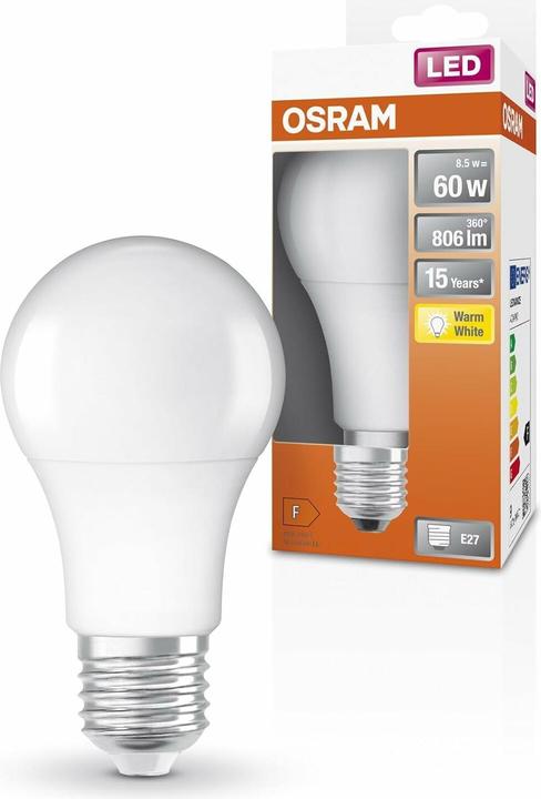 Produktbild Osram Led Star Classic A (E27, 8.50 W, 806 lm, 1 x, F)