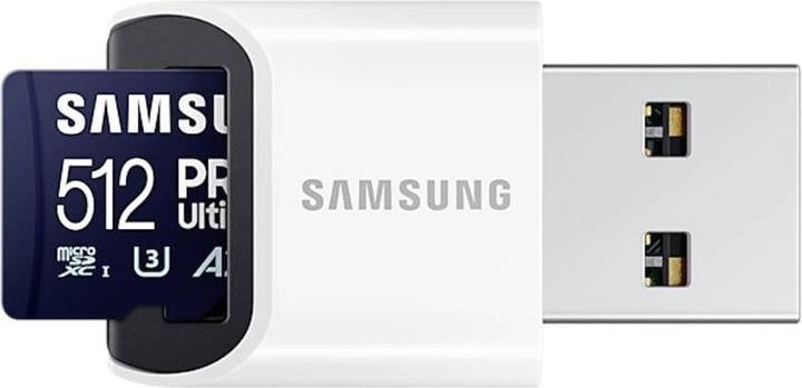 Actual product image Samsung PRO Ultimate with card reader (512 GB, microSDXC, U3, UHS-I)