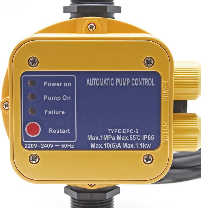 Image du produit Wiltec Pressostat EPC-5 230V 2 Câbles Réseaux d’eau domestiques & Pompes monophasées Anti-marche à sec (Pompe à eau domestique)