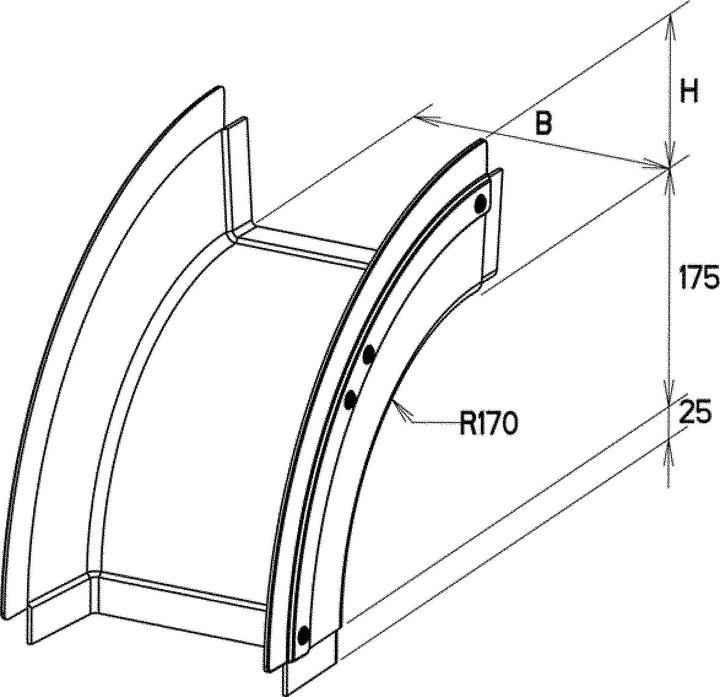 Produktbild Niedax NIE KKBA80.200 GFK-Rinnenfallbogen 80x200mm m.angeformtem Verbinder Poly. (17.50 cm)