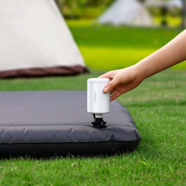 Actual product image Baseus PocketGo Pro Series Portable Air Pump Stellar White (Built-in display, Built-in microphone, Rechargeable battery)