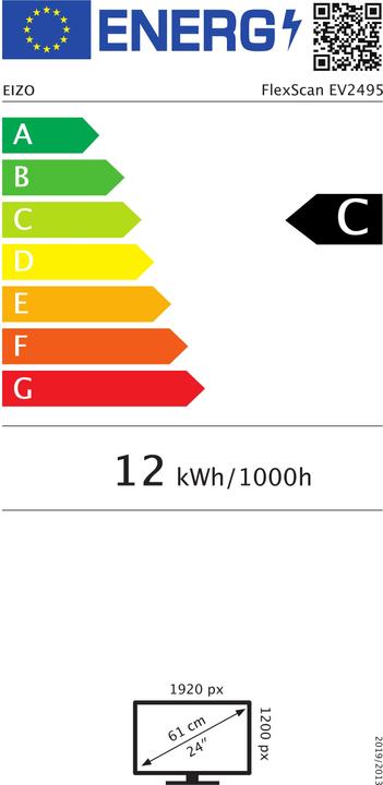 Energie-Label Eizo EV2495 (1920 x 1200 Pixel, 24")
