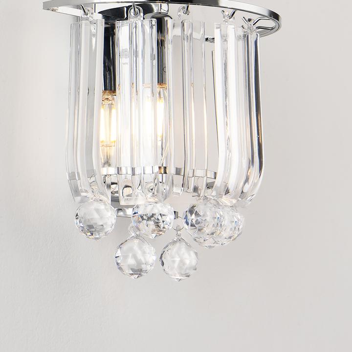 Produktbild Lux.Pro Wandleuchte Alnwick 2er Set E14 Chromfarben (E14)