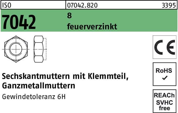 Actual product image ISO 7042 m.Klemmteil (M6)