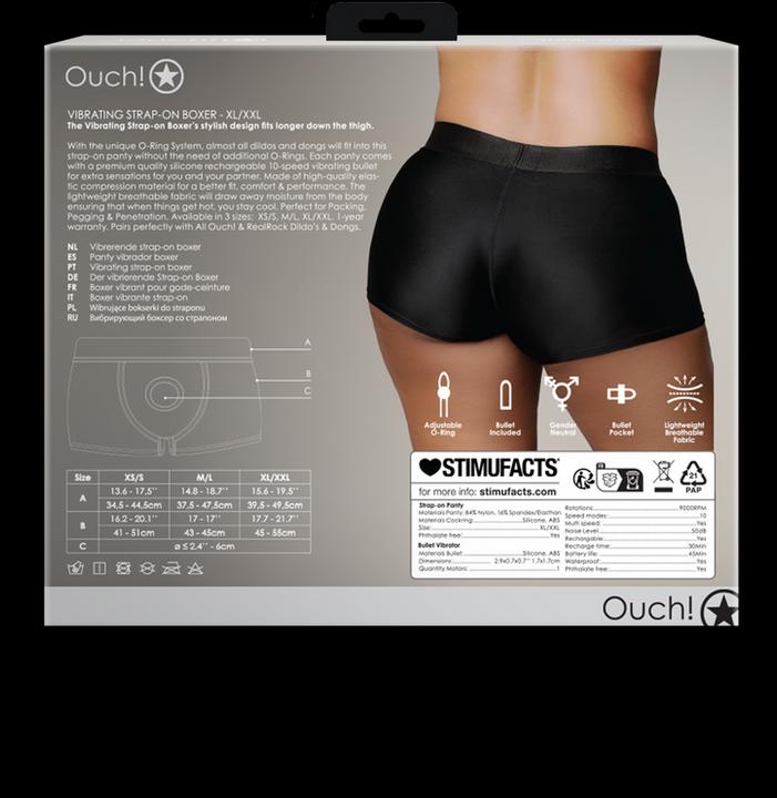 Image du produit Ouch! Vibrating Strap-on Boxer - XL/XXL