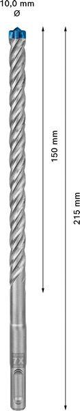 Actual product image Bosch Professional Zubehör Expert SDS plus-7X hammer drill bit set, 6/8/10 mm, 3 pcs. (10.0 mm, 6.0 mm, Ø 8.0 mm)