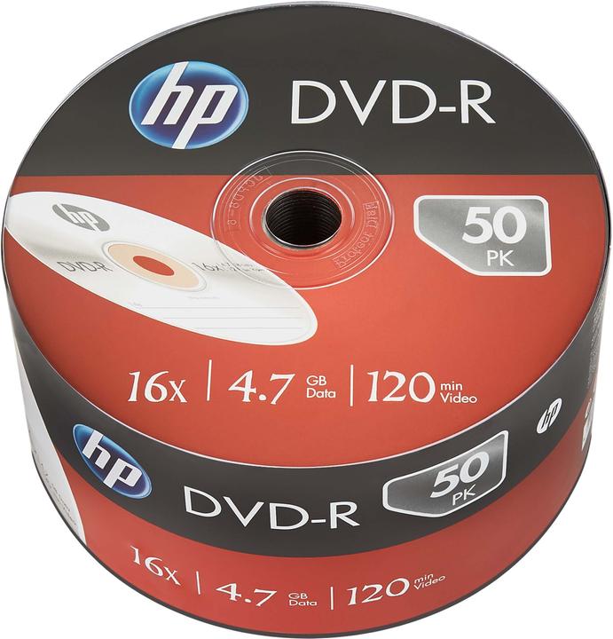 Image du produit HP DVD-R 4.7GB/120Min/16x Bulk Pack (50 Disc) (50 x)