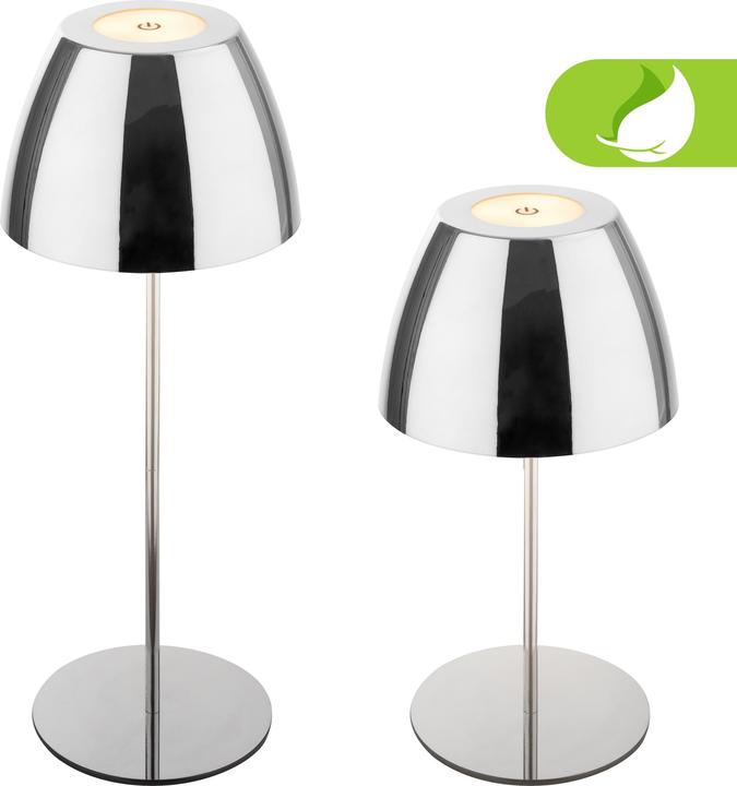 Immagine prodotto Briloner SERINA lampada da tavolo a LED ricaricabile, IP44, 2,5W, cromo (200 lm)