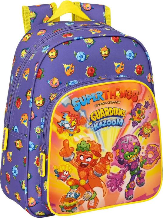 Immagine prodotto Superthings Zaino scuola Guardiani di Kazoom Viola Giallo (27 x 33 x 10 cm) (10 l)