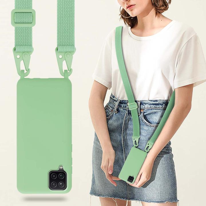 Actual product image Cadorabo TPU Cover Mobile Phone Chain Liquid (Samsung Galaxy A12, Samsung Galaxy M12)
