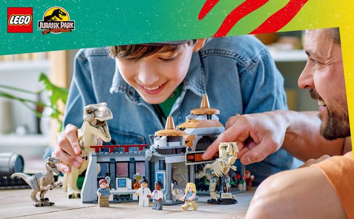 Actual product image LEGO Attack of the T. rex and the raptor on the visitor centre (76961, LEGO Jurassic World)