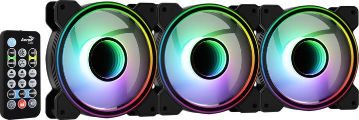 Actual product image AeroCool Mirage 12 ARGB Pro Computer Case Cooling Kit 12 cm Black (120 mm, 3 x)