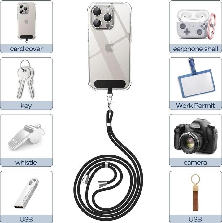 Produktbild Screenguard Universal Necklace Handykette für Smartphone Hüllen