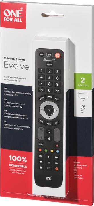 Actual product image One for All Evolve 2 Global (Universal remote control, Infrared)