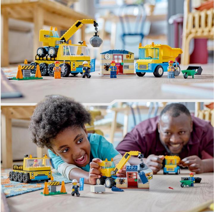 Actual product image LEGO Construction vehicles and crane with wrecking ball (60391, LEGO City)