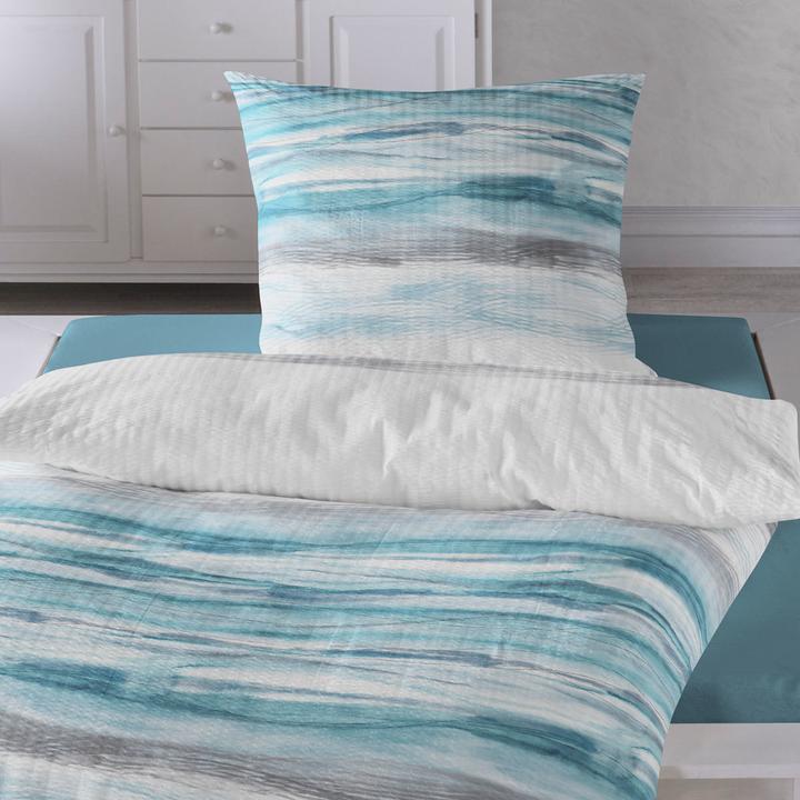 Produktbild Traumschlaf Wellen (Bettwäsche Set, 160x210 cm + 65x100 cm)