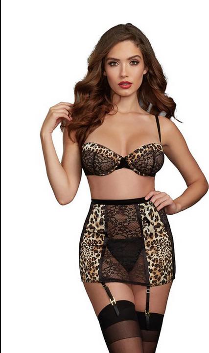 Immagine prodotto Dreamgirl Nh -Bra, gonna giarrettiera & Gstrng (XL)