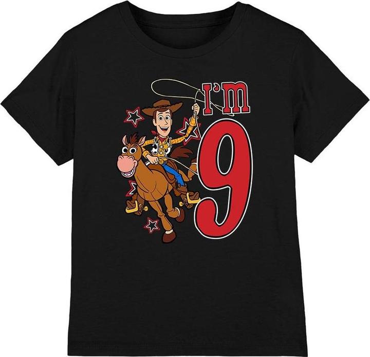 Immagine prodotto Toy Story I'm 9 Maglietta Compleanno Legno Bambini (128)