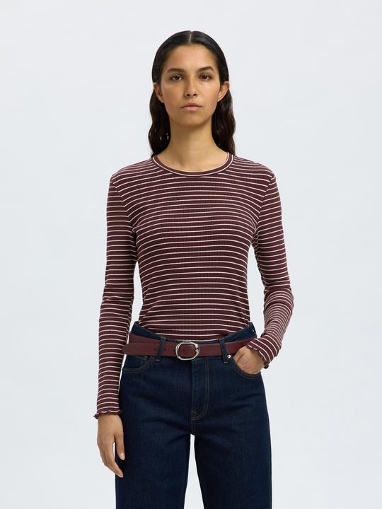 Produktbild Selected Femme Slfanna Ls Crew Neck Tee Str Noos (L)