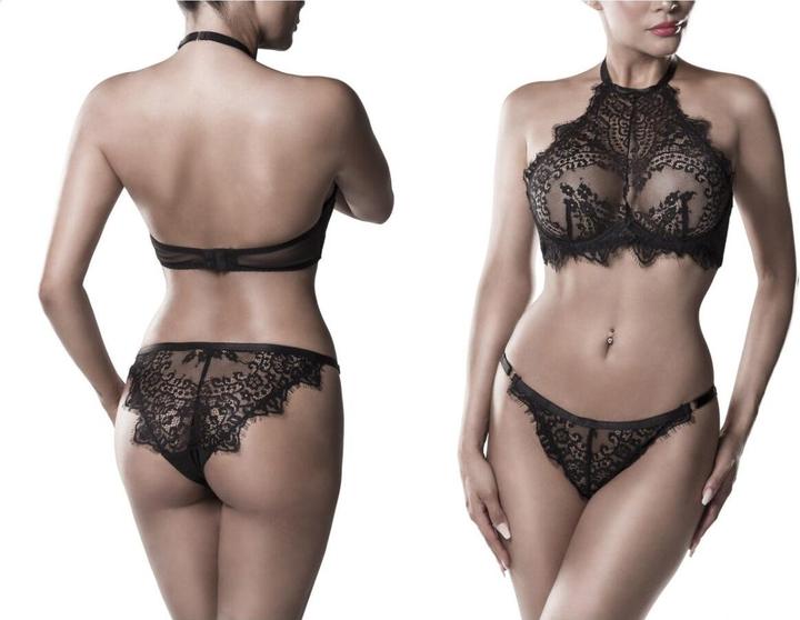 Actual product image Grey Velvet 2-piece halterneck bra set (M)