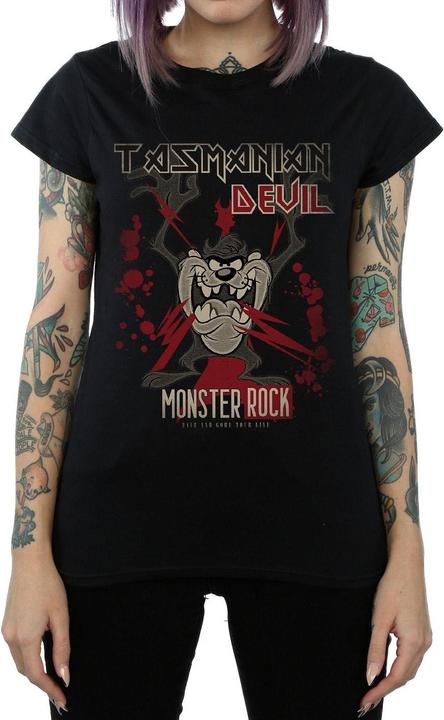 Immagine prodotto Looney Tunes Maglietta da donna/ragazzo Monster Rock Tasmanian Devil in cotone (XL)