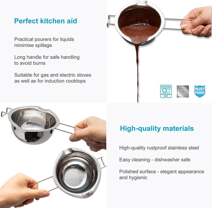 Image du produit Intirilife Pot de fusion avec bec verseur et poignée (6 cm, Métal)