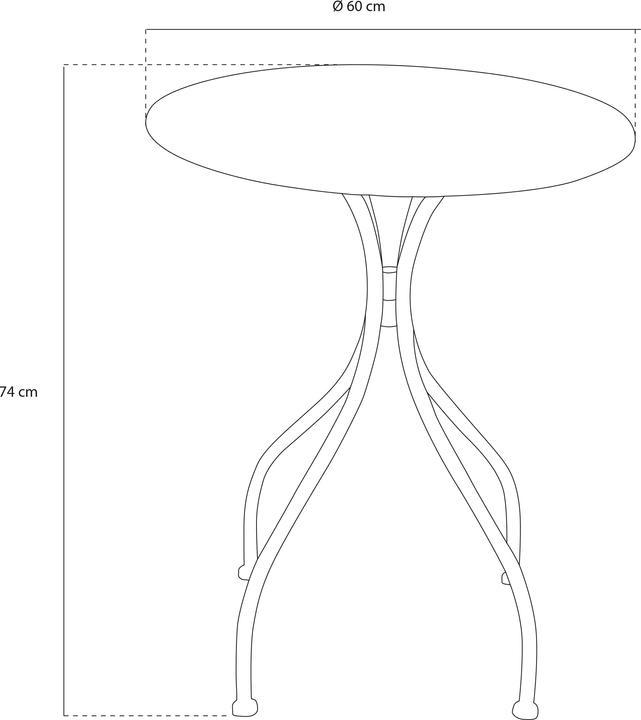 Produktbild Axi Maxime Metal Bistro Set Wein crème (60 cm)