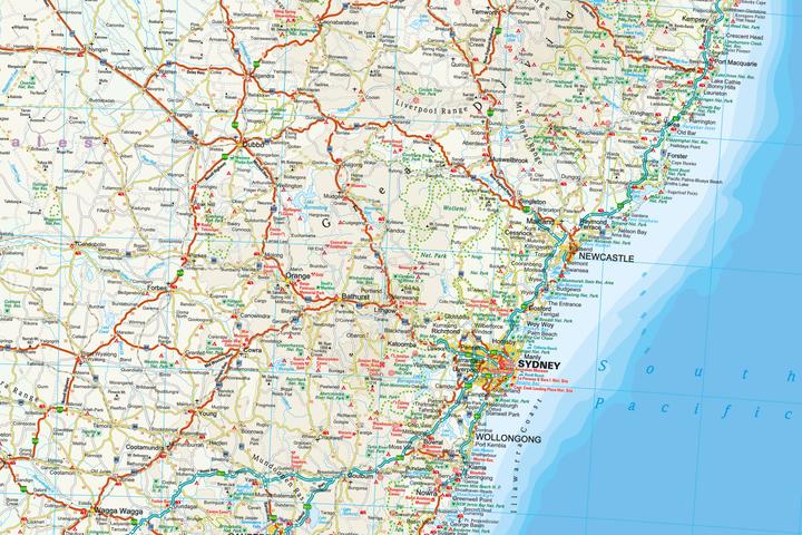Produktbild Landkarte Australien, Ost / Australia, East (1:1.800.000)