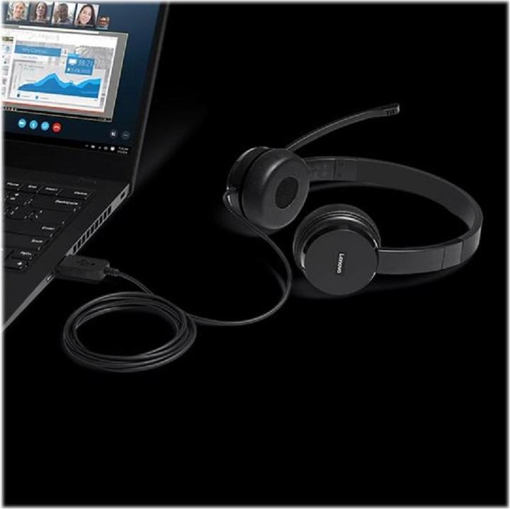 Image du produit Lenovo 100 Stereo (Filaire, USB Type-B)