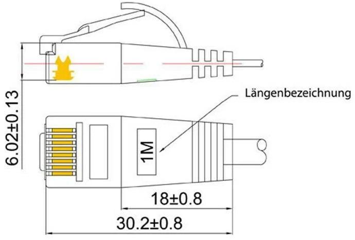 Actual product image Wirewin Network cable (UTP, CAT6, 1 m)