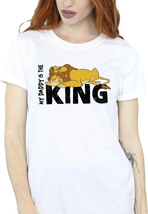 Actual product image Disney Womens/Ladies The Lion King Daddy Is King Cotton Boyfriend T-Shirt (XL)