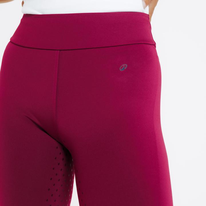 Produktbild Fouganza Reitleggings 500 Full Grip Damen lila (L)