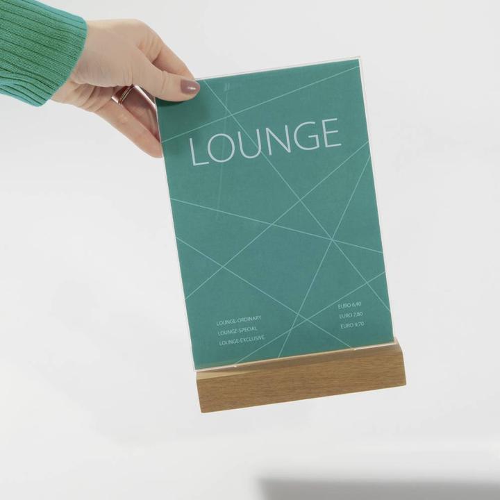 Actual product image Sigel Table display with wooden base (A6)