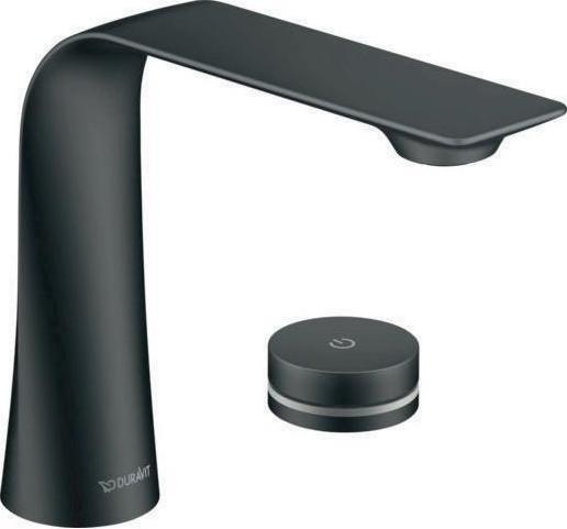 Actual product image Duravit 2-hole electronic battery D.1 M with plug-in power supply unit black matt