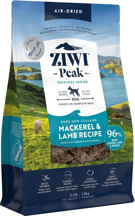 Ziwi Sgombro e agnello essiccati all'aria Peak 1Kg (Adulto, 5 pz., 1000 g)