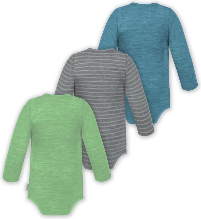 Immagine prodotto Normani Confezione da 3 pezzi di body a maniche lunghe in merino per bambino e bambina - 9355 (74)