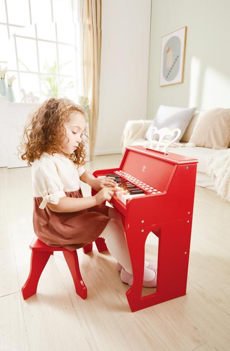 Immagine prodotto Hape Pianoforte a tasti illuminati con sgabello, rosso FSC