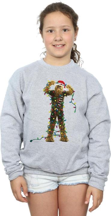 Actual product image Star Wars Girls Chewbacca Christmas Lights Sweatshirt (152, 158)