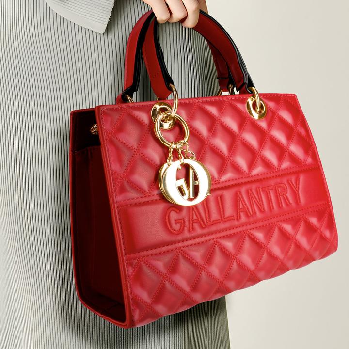 Actual product image Gallantry La Matelassé Shiny faux leather handbag (15 l)