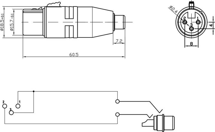 Produktbild Bemero BA1201 (Klinkenadapter)