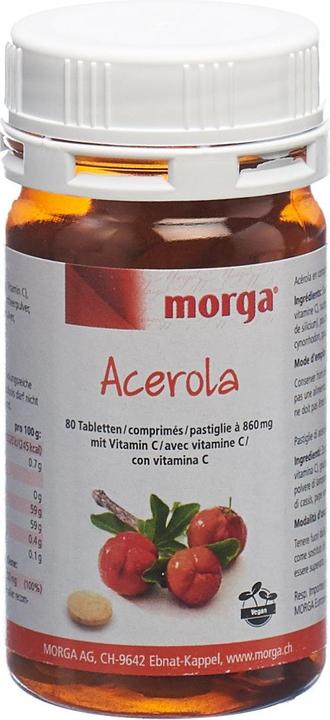 Image du produit Morga Comprimé d'acérola 80 mg de vitamine C (1 pièce(s), Cachets, 85 g)
