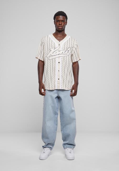 Image du produit Karl Kani KM233-014-1 KK Varsity Ziczac Pinstripe Baseball Shirt (XL)