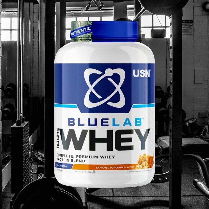 Actual product image USN Blue Lab 100% Whey Protein (Caramel popcorn, 1 pcs., 2000 g)
