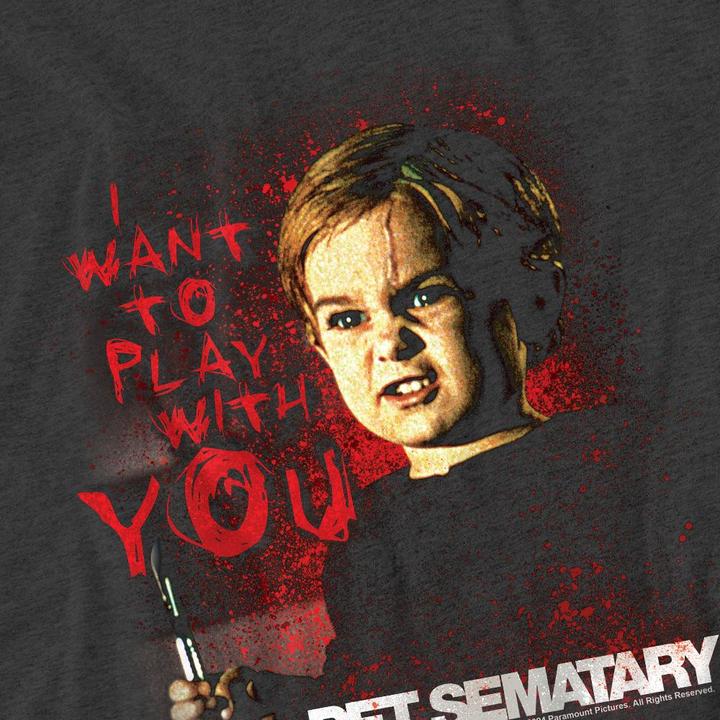 Immagine prodotto Pet Sematary I Want To Play Maglietta Adulto Unisex (XL)